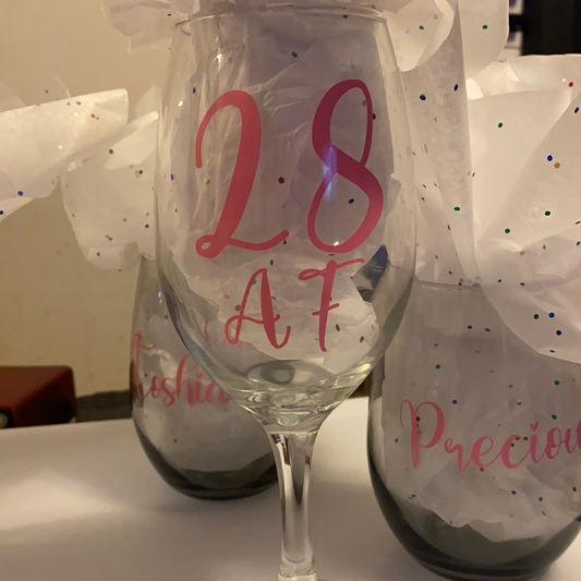 Custom wine glass